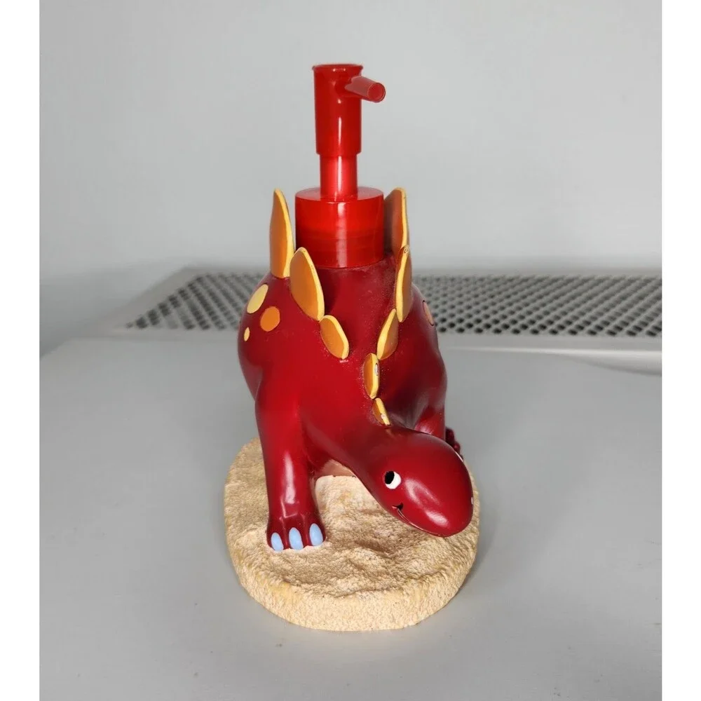 2007 Dino Walk Stegosaurus & Brontosaurus Bathroom Kids Soap Dish & Dispenser